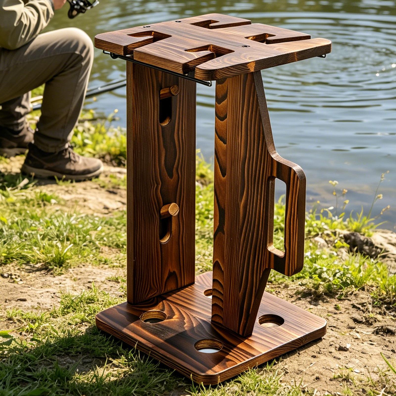 Fishing Rod Holder Wooden Port - Fishing Rod Rack recensie en prijs