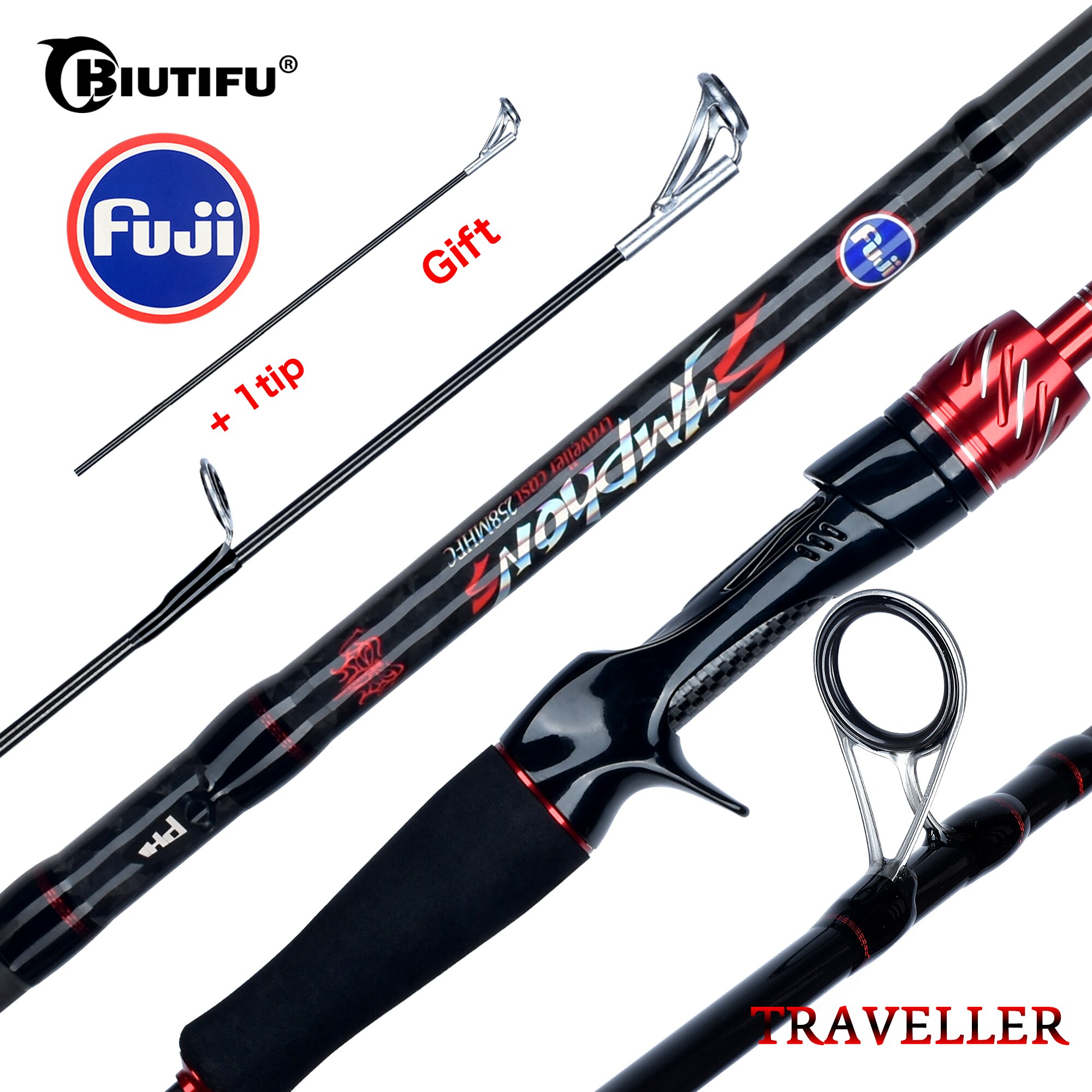 BIUTIFU Traveller Spinning Cas - Fishing Rod Surf recensie en prijs