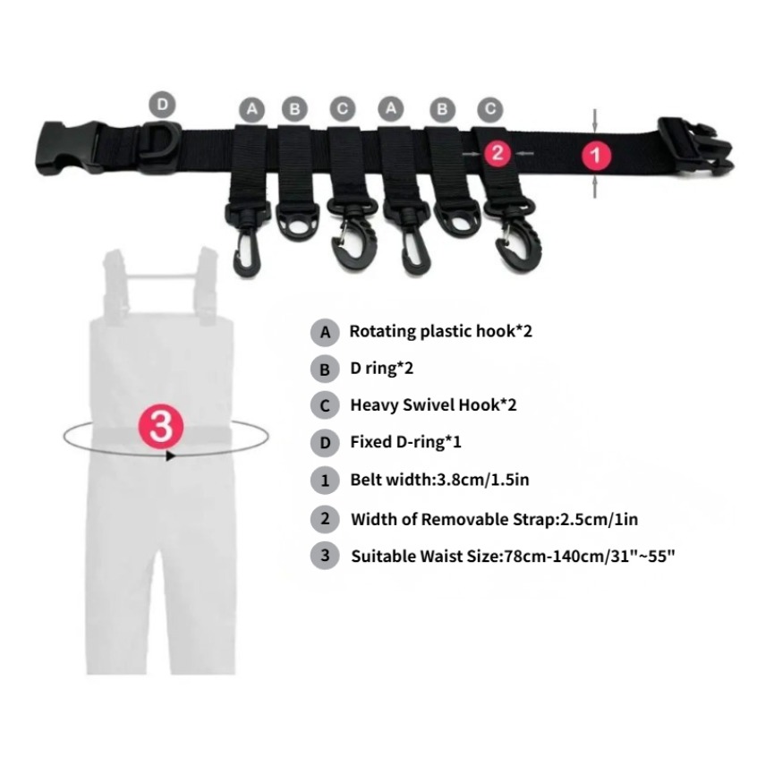 1Pcs Adjustable Wading Belts F - Fishing Rod Travel recensie en prijs