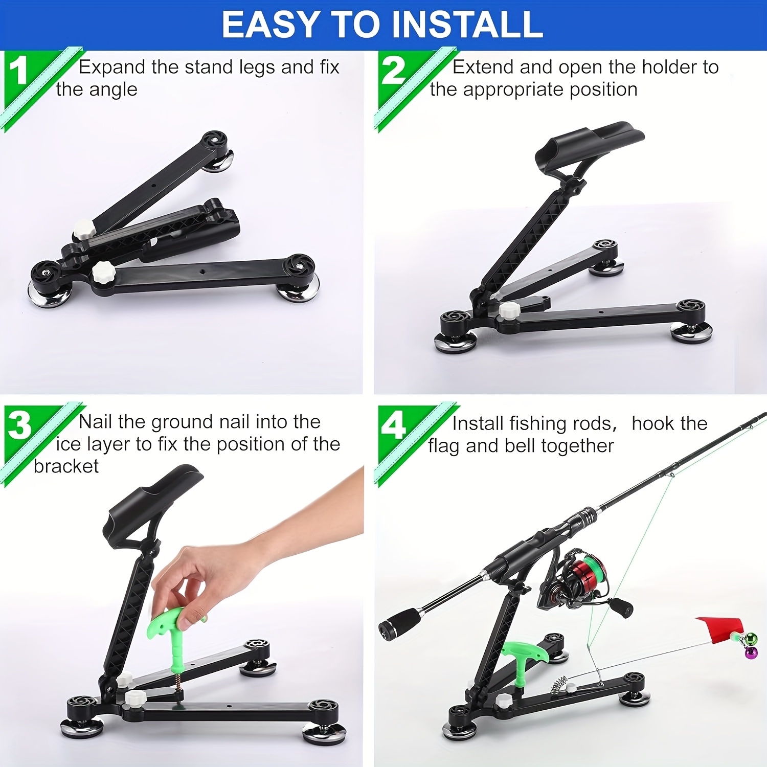 Foldable Ice Fishing Rod Holde - Fishing Rod Ice recensie en prijs