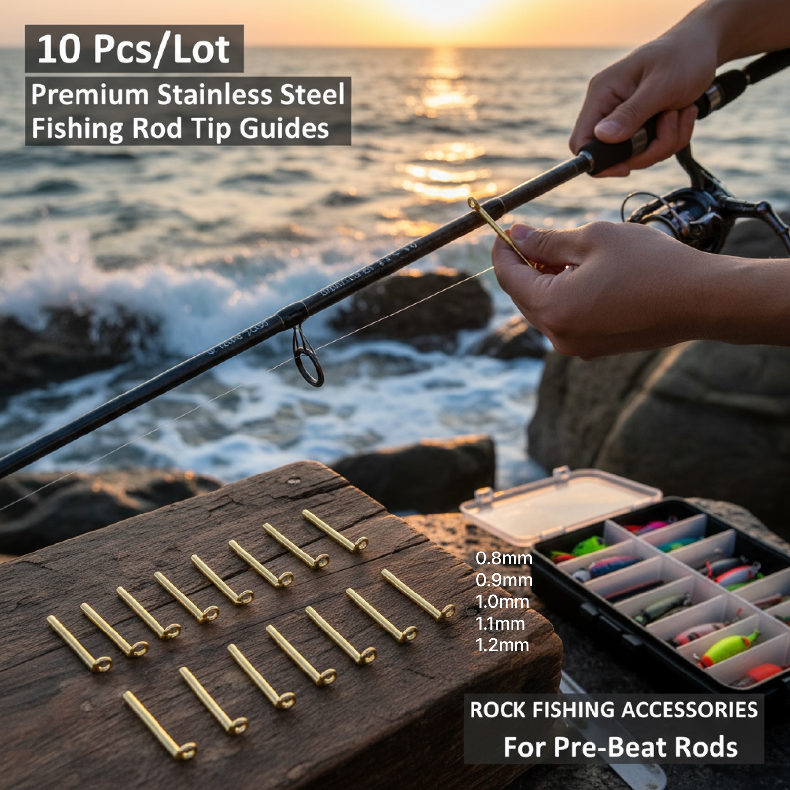 10pcs Fishing Rod Guides Tip T - Fishing Rod Guide Replacement recensie en prijs