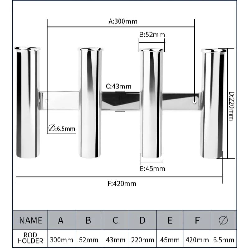 Stainless Steel 4 Tubes Rod ho - Fishing Rod Holder recensie en prijs