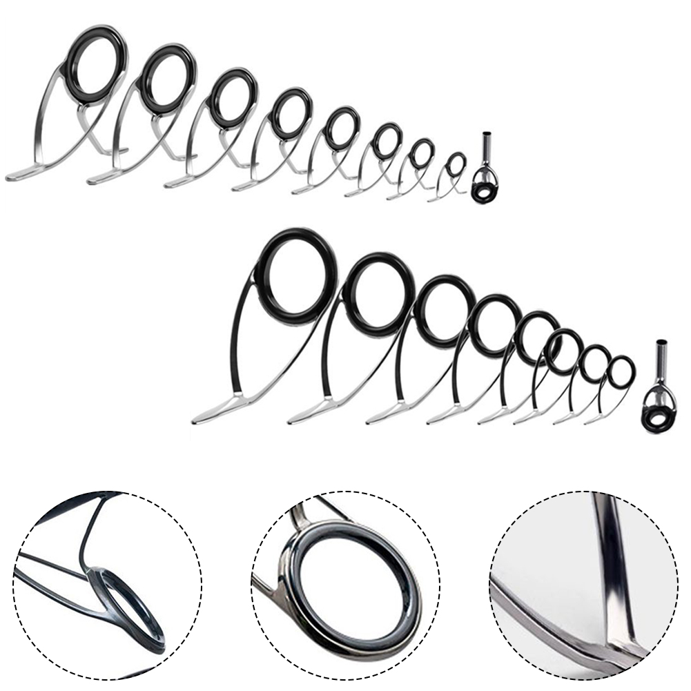 9 Pcs Fishing Rod  Guide Ceram - Fishing Rod Tip Replacement recensie en prijs