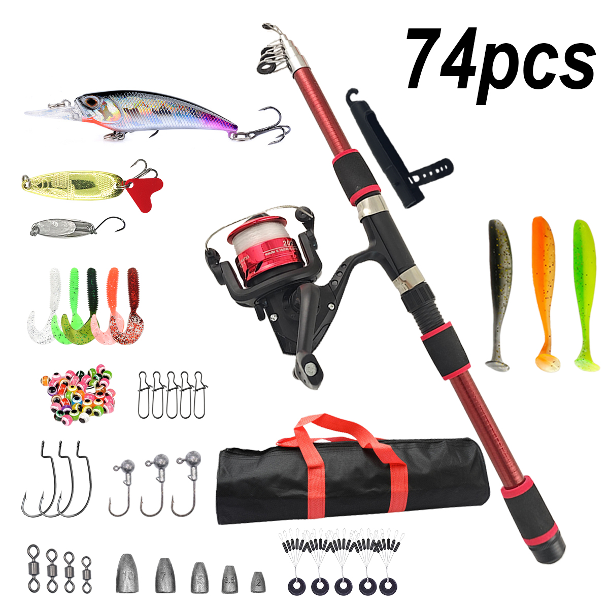Fishing Pole Set Full Kits Wit - Fishing Rod Combo recensie en prijs