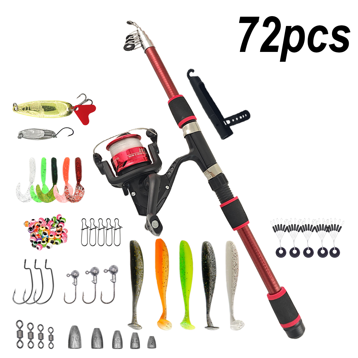 Fishing Pole Set Full Kits Wit - Fishing Rod Combo recensie en prijs